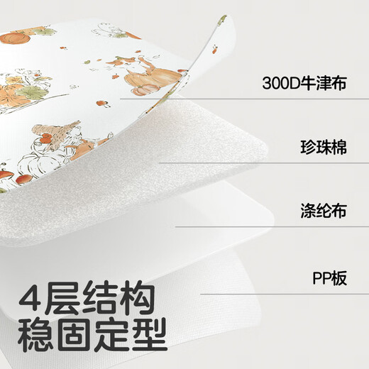 凌誉勋婴儿床挂收纳袋挂袋多功能尿布包尿不湿收纳袋挂篮置物 人气新品萌趣南狸【基础款】