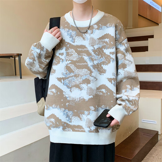 Moyu Spring, Herbst und Winter Teenager verdickter Pullover Jungen und Senioren High School-Schüler 12-15 Jahre alt, Big Boy Herren-Kleidungssteine Strickpullover 6626 Blau, verdickte, einzelne Größe M 90-110jin [Jin gleich 0,5 kg]