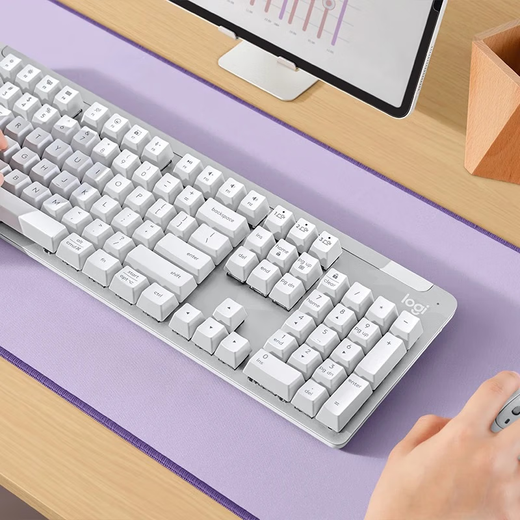罗技（Logitech）K865机械键盘 （K845升级款）无线蓝牙键盘 商务办公 游戏电竞任切换 104键全尺寸 游戏键盘 K865玉桂狗（无线蓝牙款）