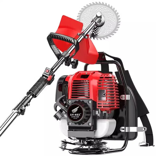 Wuyang Honda imported Honda King four-stroke high-power backpack gasoline lawn mower multi-functional weeding, loosening soil, ditching and land reclamation, mowing + high branch saw, the new sixth generation four-stroke backpack type imported mower