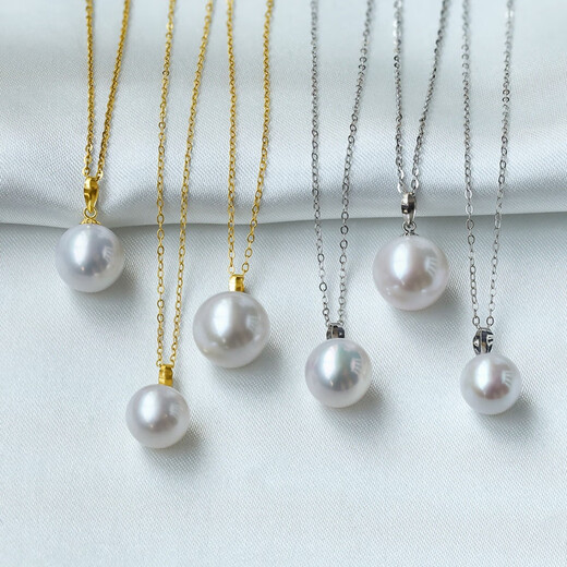 Pearl Queen domestic product 18K gold Edison pearl pendant strong luster necklace clavicle chain birthday gift for women