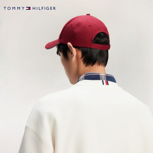 Tommy Hilfiger 24 Spring и летний мужской простой металлический малый марк. Бейсболка Bevel Bevel AM0AM12035 Белый ycf M Одиночный размер (Head Circle 58c)