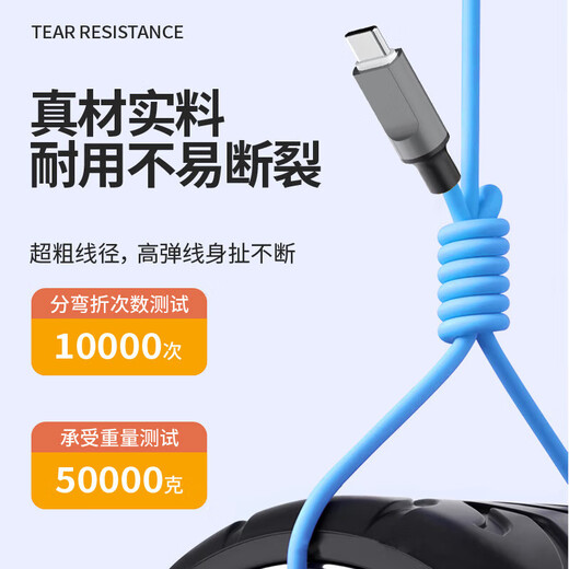 New Geek Fast Charging Data Cable Liquid Soft Silicone Bold New Machine Passenger Cable Suitable for Android Type-C Xiaomi Huawei Vivo OPPO Flash Charging Data Cable Charging Cable Orange TypeC Interface-1 Pack 0.2 Meter