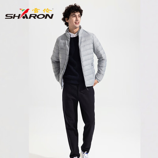 Sherlun Thin Down Jacket's Men's Men's's Casual and Fashion Veste sans chapeau et hiver
