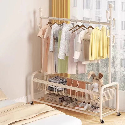 Shunyou clothes rack floor-standing coat rack clothes rack bedroom living room removable clothes storage rack 120CM SY-309