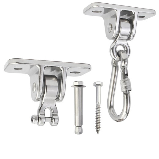 Jinchao 304 stainless steel ring swing ring swing hook ceiling aerial yoga hammock fixed sandbag ring style (expansion screw)