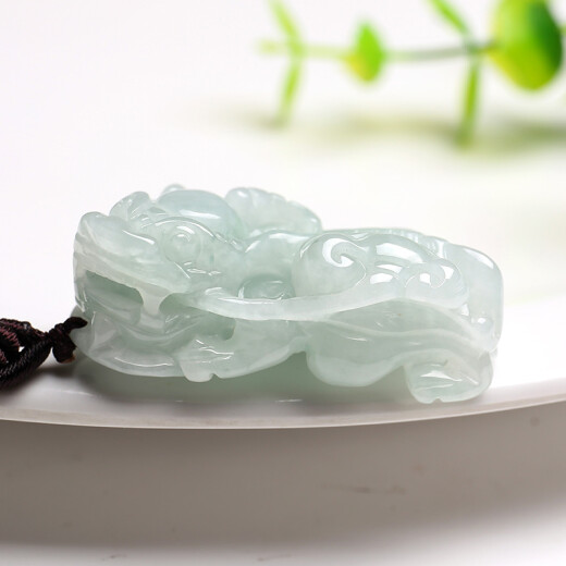 Man Life Jadeite Pixiu Jade Pendant Men's and Women's Jade Pendant