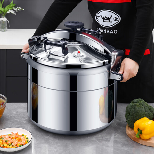 Wanbao pressure cooker large capacity commercial hotel pressure cooker steaming rice canteen porridge explosion-proof explosion-proof aluminum alloy gas model 22cm 5L