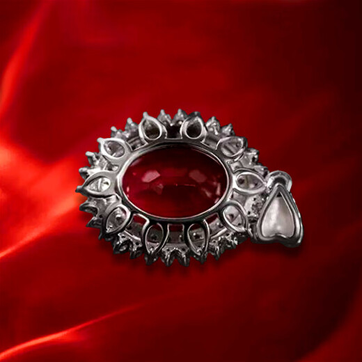 Haikai Necklace Women's Ruby Necklace Luxury Jewelry Valentine's Day Birthday Gift for Wife or Girlfriend 5 Carat Ruby Necklace (Approx./Selected Flawless)