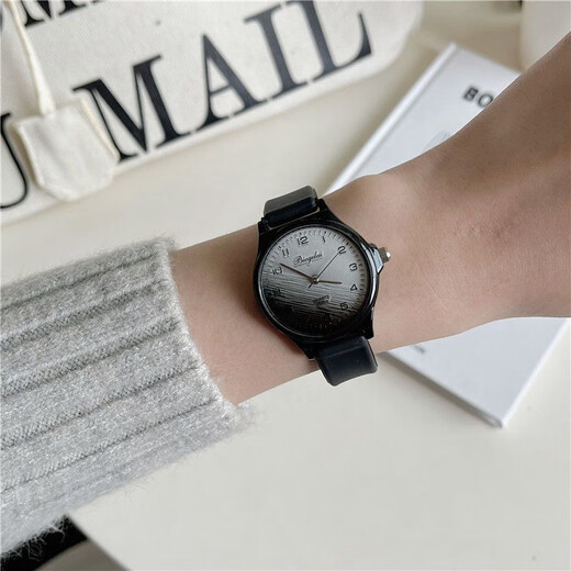 
Exam-specific watch for women's ins style simple and quiet high-value junior and senior high school students versatile white 5010 gradient white, free battery for watch box