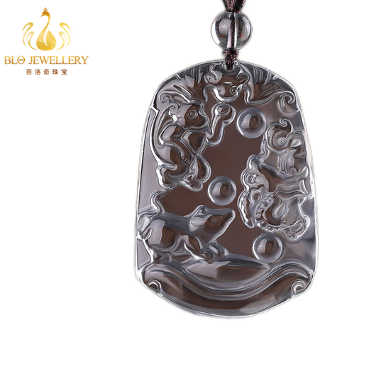 Bailuoqi Brazilian natural white crystal twelve zodiac pendants, monkey, mouse, dragon three-in-one pendant Shen Zichen three-in-one amulet, exquisite lanyard style three-in-one zodiac sign snake, chicken and cow