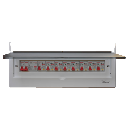 20-Kreis starker Stromkasten Überspannungs- und Unterspannungsleckshunt verdeckt Aufputz Delixi Schalter Haushaltsverteilerkasten-Set verdeckt 420x190x75mm