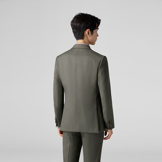 VICUTU Men's Suit Tops Autumn Shopping Mall Same Style Business Casual Versatile Suit Jacket 175B Suit or 96 Pants 24 (Green Brown Top)