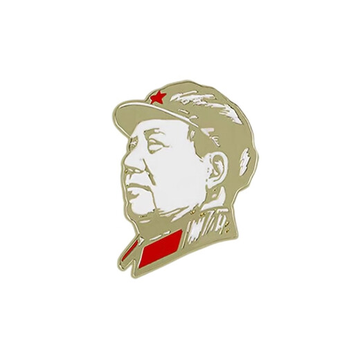 Red Brigade's old capital Chinese great man's head commemorative brooch retro Chairman Mao's badge button-type cultural and creative gifts and clothing accessories for men and women head brooch CZ3010-card head bag