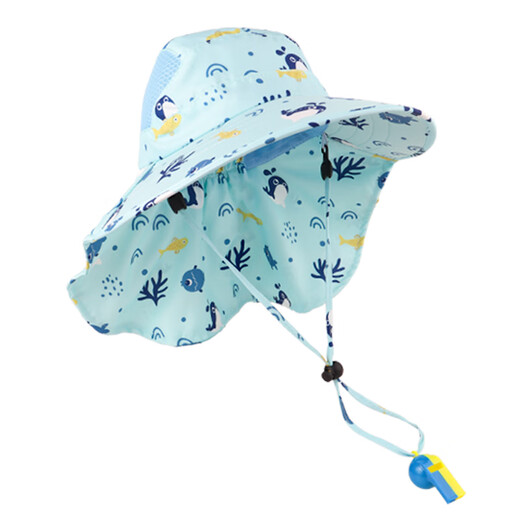 Henkelli Kinder Sonnenschutzhut UV Baby Sonne Sonne Hut Junge Mädchen Sommer Beach Hut Big Bim Blau