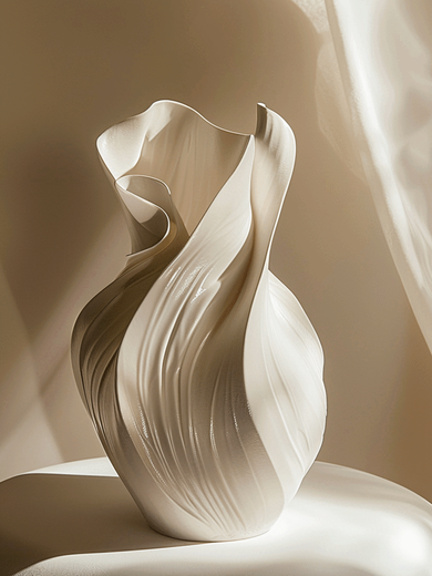 IXJSN Nordic Creative Ceramic Vase Rotating Beauty Ornament High-end Living Room Entrance Desktop Dining Table Dried Flower Decoration B Art Abstract Vase Can Store Water Plain Color