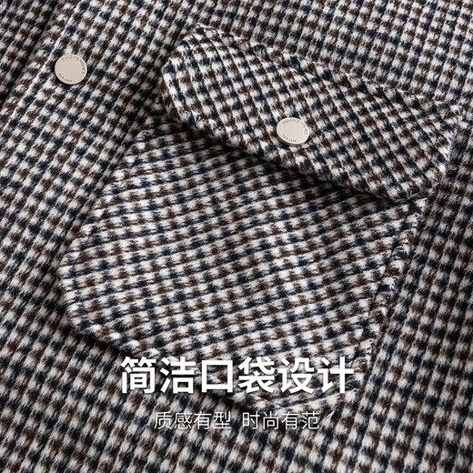 Dance with wolves [wool] jacket male winter fashionable bird grid coat men's down jacket 003 gray 175