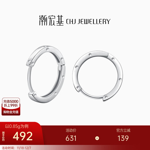 Trendy Acer Minimalist Platinum Earrings Women's Earrings for Girlfriend's Birthday Gift Priced at RMB 100 per piece Single Model Approximately 0.8g
