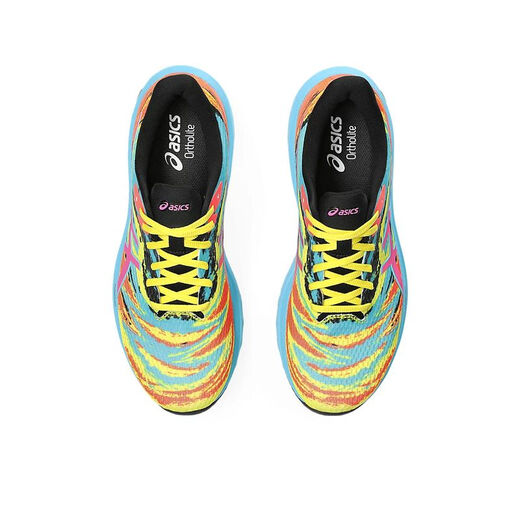 ASICS-Herrenschuhe, Sportschuhe, Stoßdämpfung, modischer Druck, komfortable Laufschuhe, Gehen, Fitness, weiche und rutschfeste neue Stil 1011b826 lebendiges Gelb/Pink 7,5 = 40,5 Größe