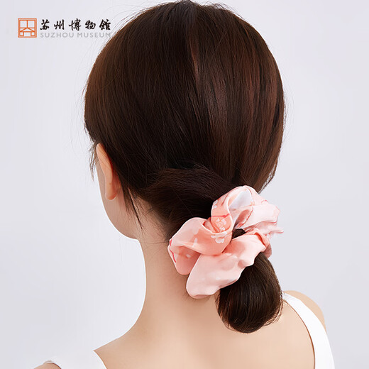 Suzhou Museum Taihu Snow Silk Hair Tie Temperament Hair Tie Large Intestine Hair Tie Practical Birthday Gift for Mom Souvenir for Girls Xiaohe Slightly Fluid Silk Hair Tie