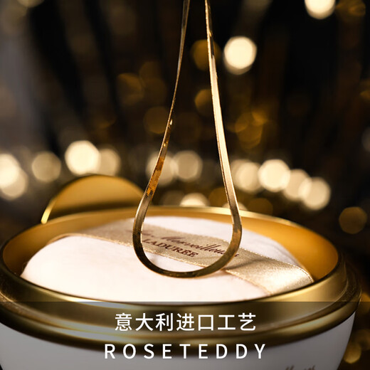 Feishengji 18K gold snake bone chain snake bone chain necklace for women, 925 silver gold-plated clavicle chain for men, light luxury, width 3.5mm, length 40+5cm - alloy + surface 24K yellow