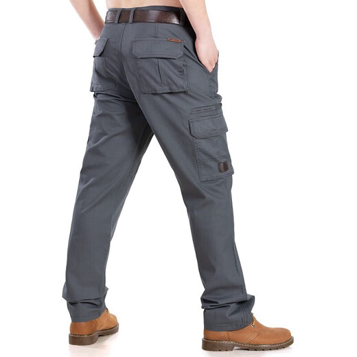 Jeep Jeep Frühling und Sommer neue Arbeit Hosen Freizeithosen Herrenhosen Elastizität Lose Großgröße Casual Multi-Pack Hosen Lange Hosen B9923 Grau Größe 34 Größe 2ft 6 Taillenkreis