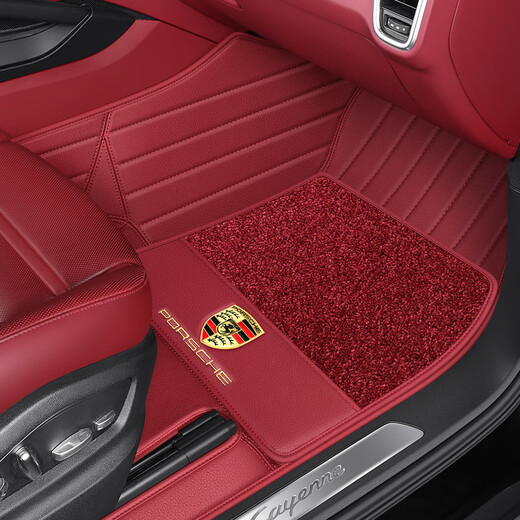 班树适用于24/25款保时捷卡宴帕拉梅拉911 718MacaTaycan全包围脚垫瑕 法拉皮+爱尔兰绒 (波尔多红) 保时捷Taycan