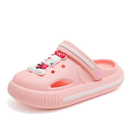 Babudou children's shoes children's slippers girls baby hole shoes summer home shoes 117342007 warm pink 180
