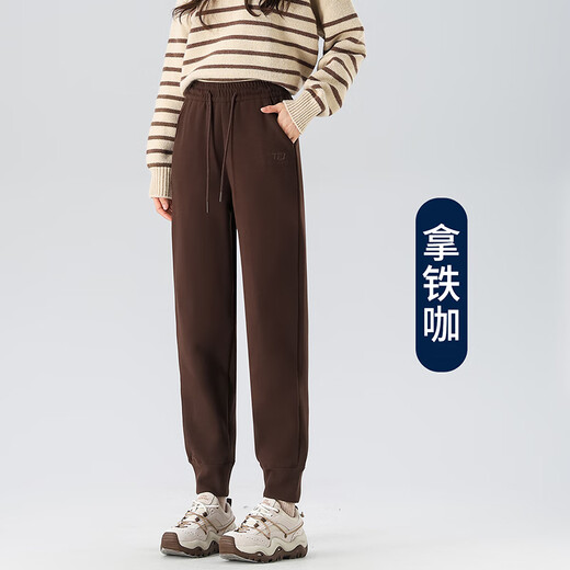 Fabesa brand warm casual down pants for women's outer wear new winter thickened cold-proof leggings pants glutinous rice white L