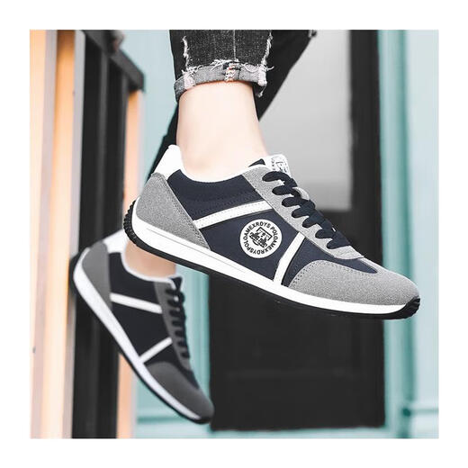 Fr.yh.zh Paul Emiris Chaussures masculines Été 2024 Nouvelles chaussures décontractées respirantes pour un pied pour les chaussures à plat Forrest Gump Sports Chaussures bleues [AW9902] 39