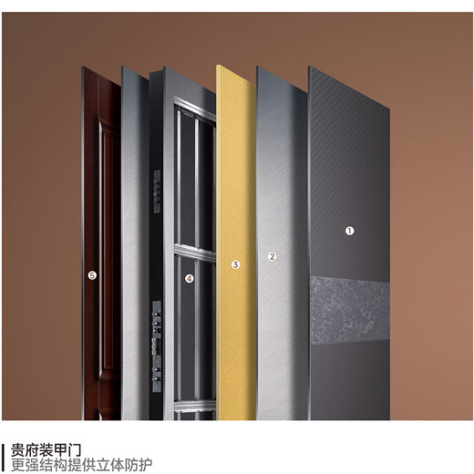Guifu armored door Guihu shaft type silent door carved cast aluminum door security door
