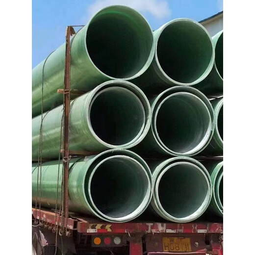 FRP winding pipe FRP ventilation cable protection pipe municipal sewage water supply sand pipe chimney spray desulfurization light green