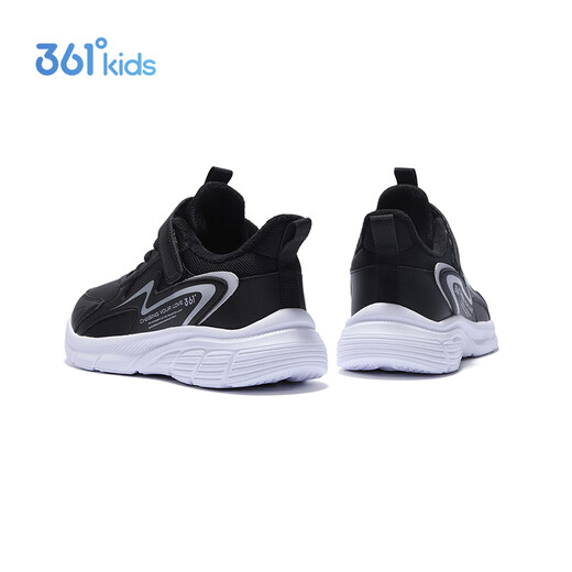 361 Children's Cotton Shoes 2025 Winter Light Cushioning Plus Velvet Warm Sports Running Shoes for Men, Women, Small, Medium and Large Children Black 35