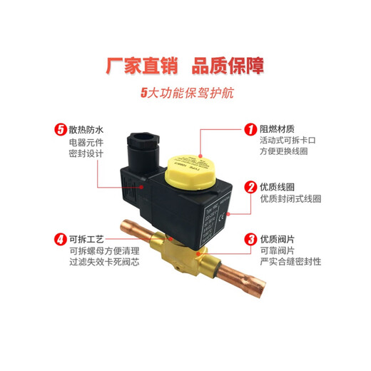 XMSJ Normalmente cerrado, interruptor de controlador de la válvula solenoide 220V Air acondicionador de 380 V Soldadura de soldadura de soldadura Puerto de soldadura de válvula (220V) 3/4 1098/6 19 mm