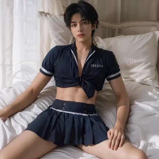 男性制服2025新款性感男士专用大码攻速战袍sm羞耻丁字裤 白衬衫+领带+弹力带 均码 建议体重110-160斤