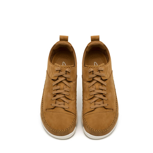 Clarks Trigenic series men and women same style light and comfortable three-petal bottom couples' board shoes casual sneakers brown - men's style 261807347 42