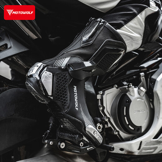 MOTOWOLF motorcycle riding boots anti-fall competitive motorcycle racing shoes waterproof men's and women's rally race track rider shoes for all seasons