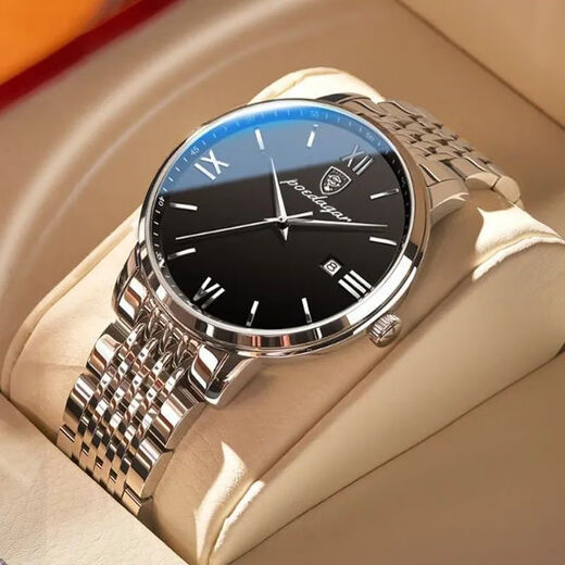 Casollen Yageer Watch Swiss Water Calendar Luminoso Business Business Men a Mass's Fashionable Generoso Simple Pareja Mira Automático 826 Silver Shell White Surface Versión fuerte
