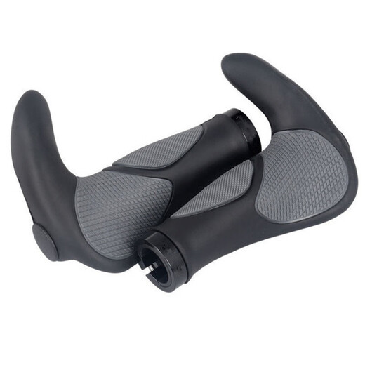 KAIMARTE bicycle handlebar cover, universal rubber silicone mountain bike handlebar cover, cow and sheep horn bicycle handlebar cover accessories, black, with tools, one-piece molding, free tools