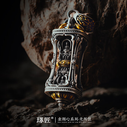 Zhuojiang custom-made Wuzhu pendant s925 blackened silver version