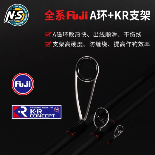 NS BlackHole23 Avenger Lure Rod High Sensitivity Universal Worm System Fine Long-range Pointing Iron Plate Fish Mandarin Fish Perch Fallen Mouth 2.03m C-682M