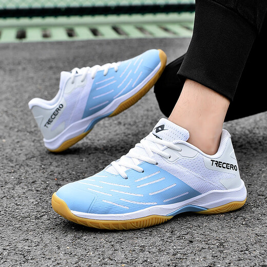Zapatos de voleibol profesionales de cuatro estaciones de XISailong para hombres y mujeres parejas malla sin deslizamiento de desgaste Resistente Competencia de voleibol transpirable zapatos de entrenamiento deportivo 826 blanco (talla de zapatos deportivos estándar) 36