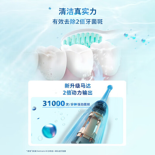 Philips Electric Toothbrush Adult Sonic Vibration Toothbrush Cleaning and Whitening Gum Protection Toothbrush 3 Cleaning Modes Birthday Gift HX2418/02 Dark Blue