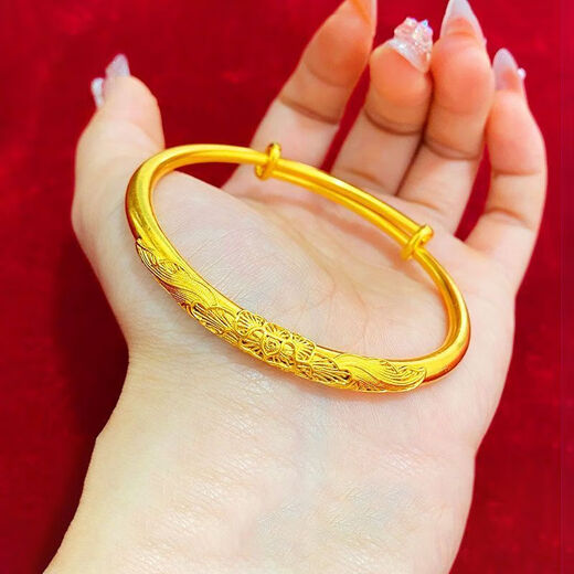 Vatican-made old Phoenix gold shop style filigree bracelet for women 999 gold-plated pure silver push-pull bracelet gold-plated silver adjustable bracelet genuine