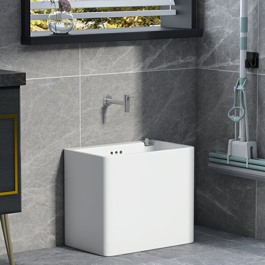 Kevington balcony flat bottom one-piece ceramic mop pool small mop pool large mop basin sink bathroom rectangular 40x30 mop pool