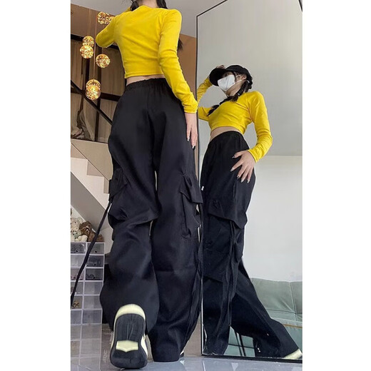 7 Pantalones informales de la calle de la calle para hombres y mujeres en verano Solicitan los pantalones de pareja heterosexuales con pantalones para hombres de pierna ancha Nynz-687 Black M [Sugerir peso 75-95 Jin [Jin iguala 0.5 kg]]]
