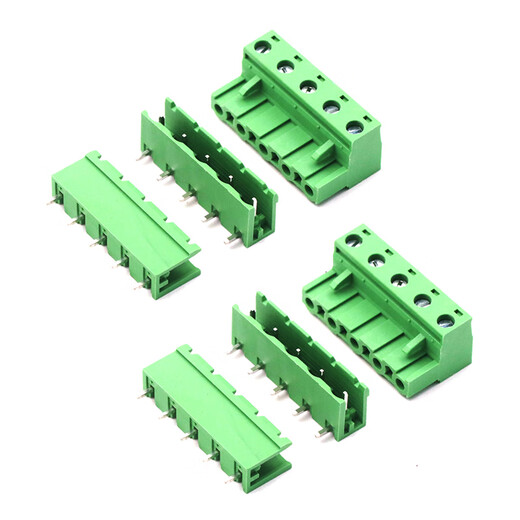 Dafuri KF2EDG 7.62MM terminal block PCB terminal 2P 3P 4P 5P6P7P8P9P12P plug-in 3P bent pin + socket 7.62MM plug-in (1 set)