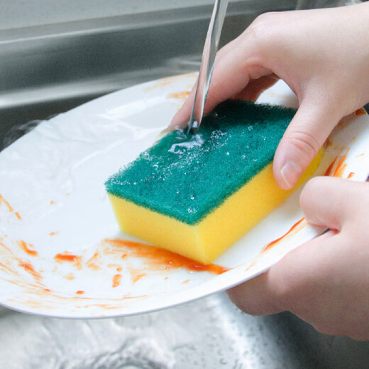 Scotch 3M Scheuerschwamm G6215 Haushalt Küche Geschirrspülen Topf Pfanne Tuch Schwamm Wischen Eisentopf Dekontaminationslappen G6218 Vorteilspackung (10 Packungen/80 Stück)