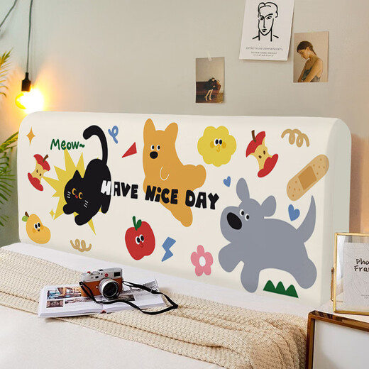 
CLCEY2025 new cartoon bed cover children's room renovation bed cover wooden board soft bag bed backrest universal detachable wash CTZ3527 Height 50-65*Length 120cm