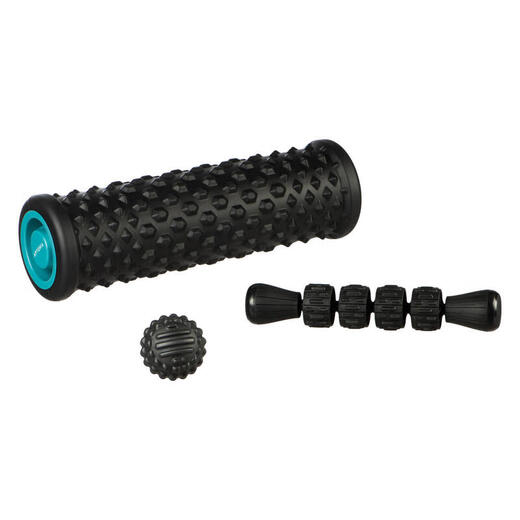 Decathlon (DECATHLON) foam roller three-in-one muscle relaxation set massage roller yoga equipment foam roller ENY7 upgraded massage three-piece set shaft + rod + ball